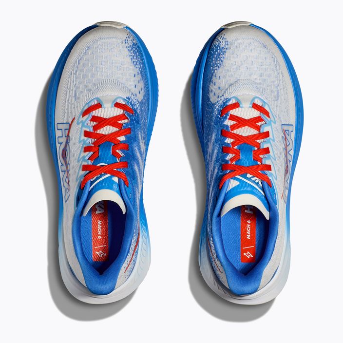 Кросівки для бігу чоловічі HOKA Mach 6 white/virtual blue 12