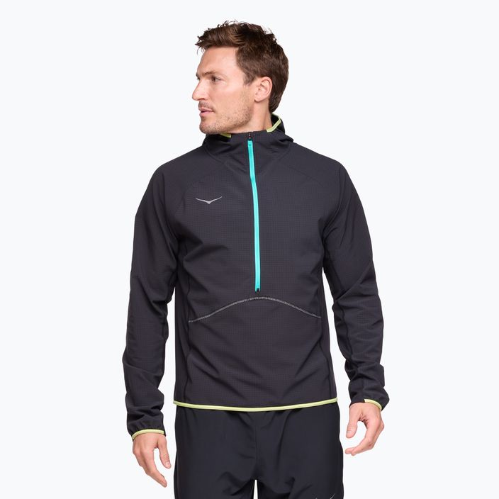 Чоловічий біговий світшот HOKA Sky Glow Half Zip чорний