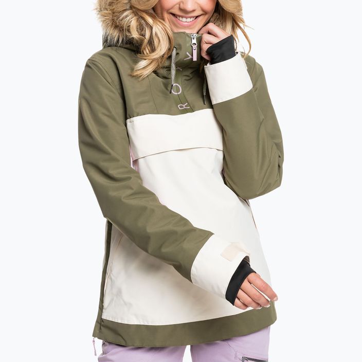 Куртка для сноуборду жіноча Roxy Shelter зелена ERJTJ03327 2