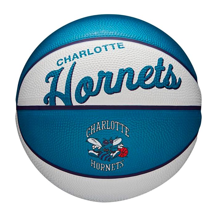 Міні м'яч баскетбольний  Wilson NBA Team Retro Mini Charlotte Hornets WTB3200XBCHA розмір 3 3