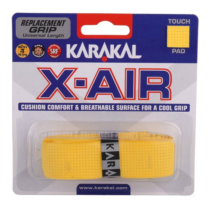 Обгортка для ракетки для сквошу Karakal X-AIR Grip жовта 2