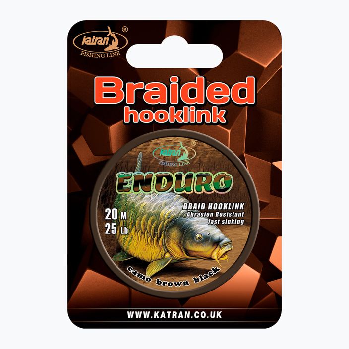 Плетена волосінь коропова Katran Enduro Braided Hook Links коричнева 2