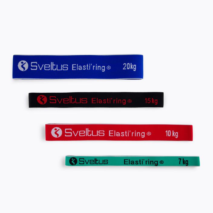 Набір стрічок для тренування Sveltus Set of 4 Elasti'ring box кольоровий 0149