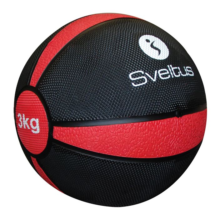 Медичний м'яч Sveltus 3 кг чорний/червоний 2