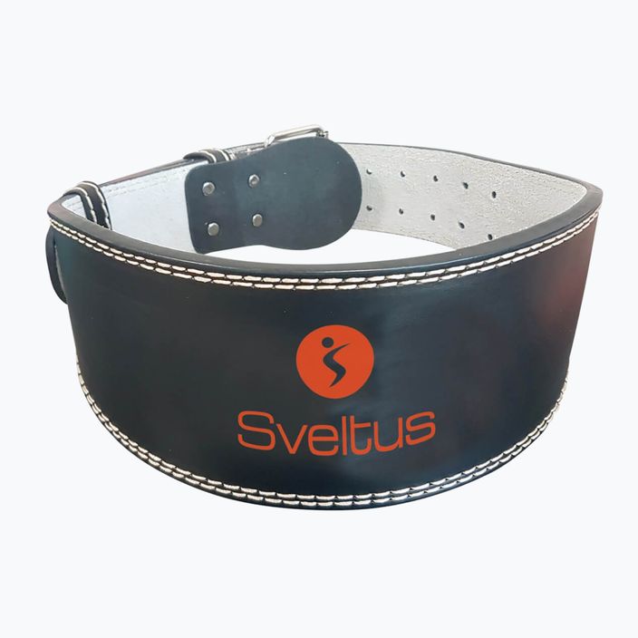 Пояс для важкої атлетики шкіряний Sveltus Leather Weightlifting чорний 9401 4