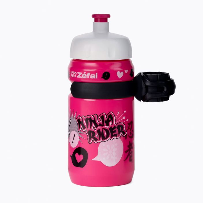 Дитяча велосипедна пляшка для води з кріпленням Zefal Set Little Z-Ninja Girl рожева ZF-162I 2
