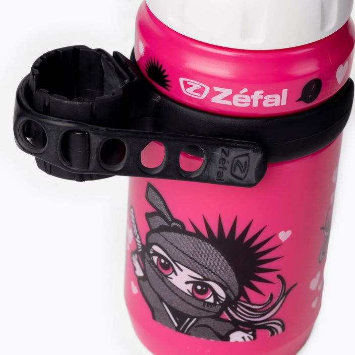 Дитяча велосипедна пляшка для води з кріпленням Zefal Set Little Z-Ninja Girl рожева ZF-162I 3