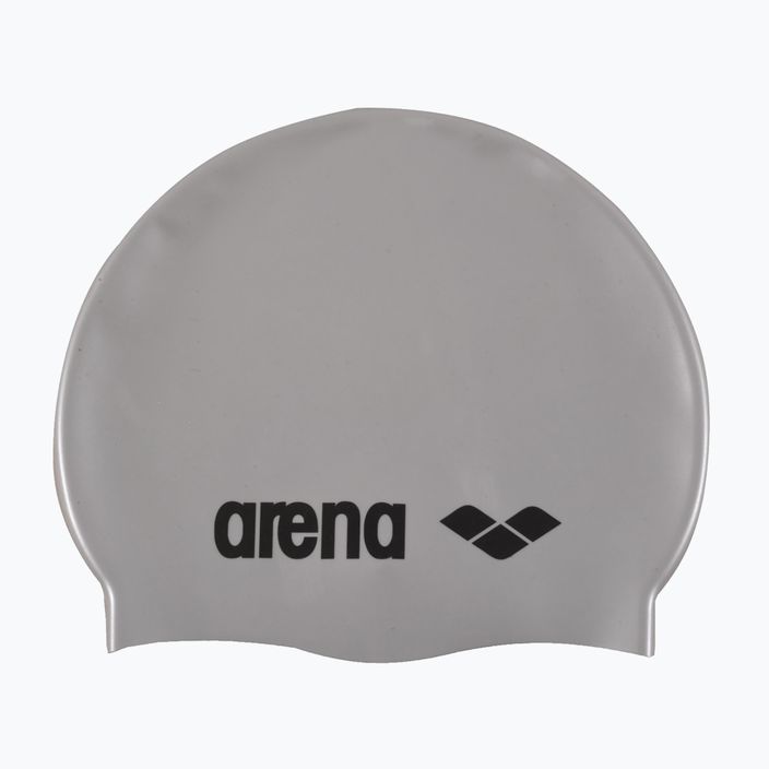 Шапочка для плавання arena Classic Silicone silver/black 2