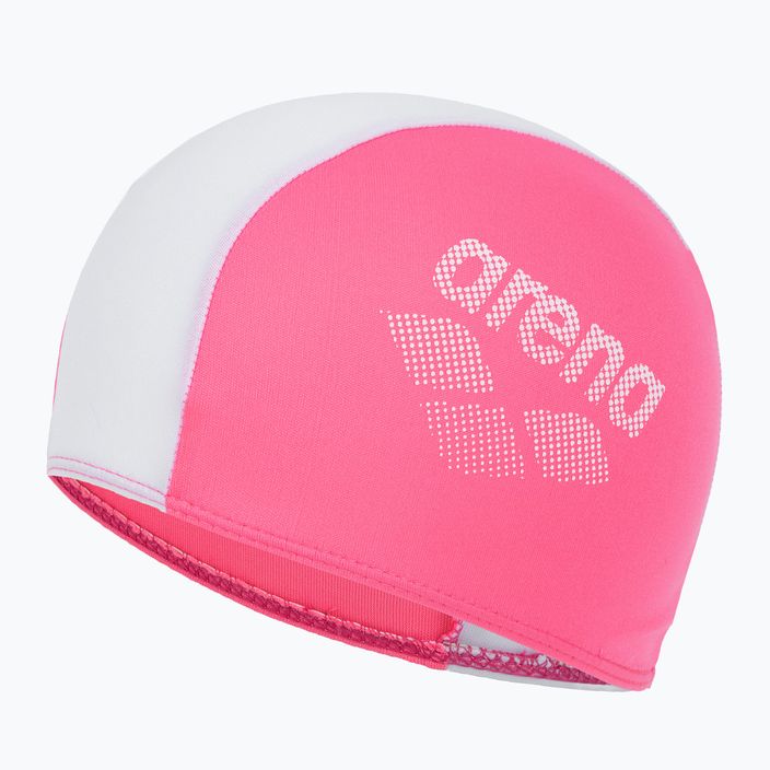 Шапочка для плавання дитяча Arena Polyester II Jr neon pink white 2