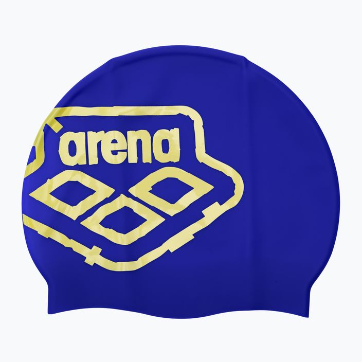 Шапочка для плавання arena Icons Team Stripe neon blue/butter