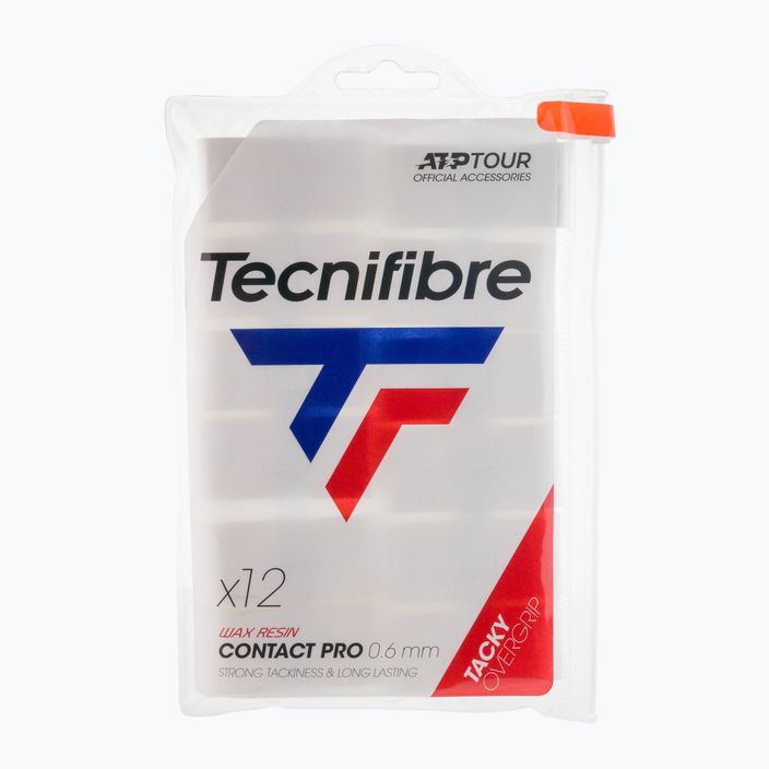 Обмотки для тенісних ракеток Tecnifibre Contact Pro 12 шт. білі 52ATPCON12