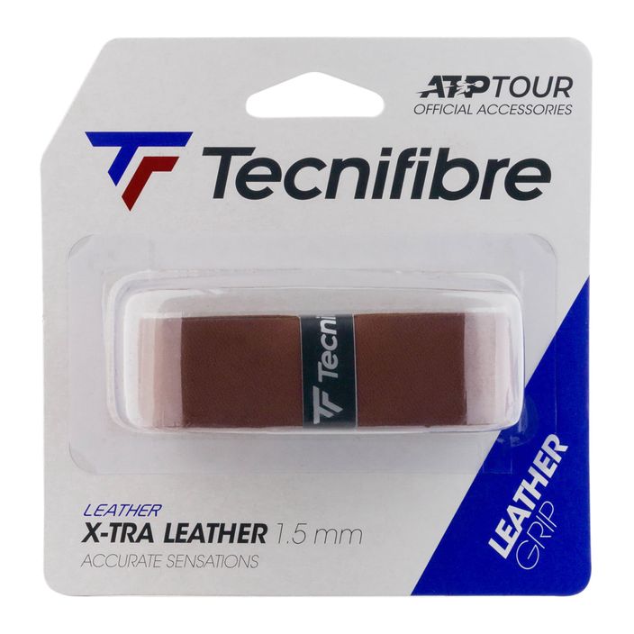 Обмотка для тенісних ракеток Tecnifibre Leather коричнева 51ATPLEATH 2