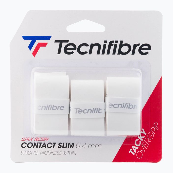 Обмотки для тенісних ракеток Tecnifibre Contact Slim 3 шт. білі 52ATPCONSL