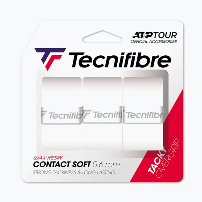 Обмотки для тенісних ракеток Tecnifibre Contact Soft 3 шт. білі 52ATPCONSO