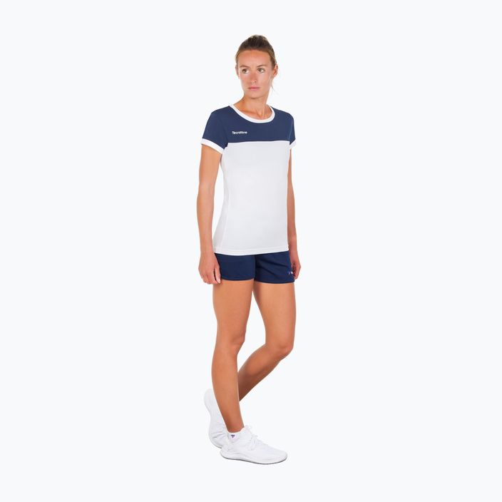 Футболка тенісна жіноча Tecnifibre Stretch біло-блакитна 22LAF1 F1 3