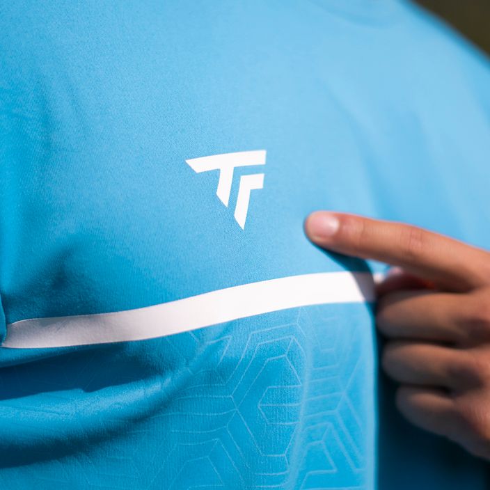 Футболка тенісна чоловіча Tecnifibre Team Tech Tee блакитна 22TETEAZ35 7