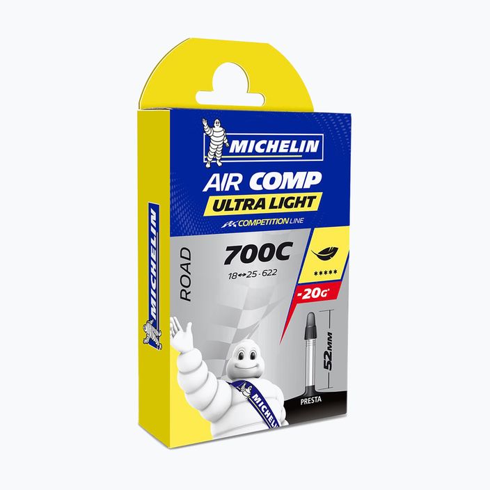 Камера велосипедна Michelin Air Comp Ultralight Gal-FV 422204 чорна 00082266