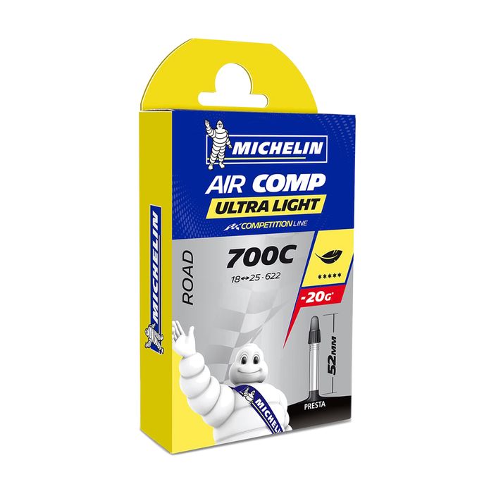 Камера велосипедна Michelin Air Comp Ultralight Gal-FV 422204 чорна 00082266 2