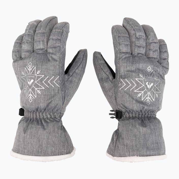 Жіночі гірськолижні рукавиці Rossignol Perfy G вересовий сірий 3