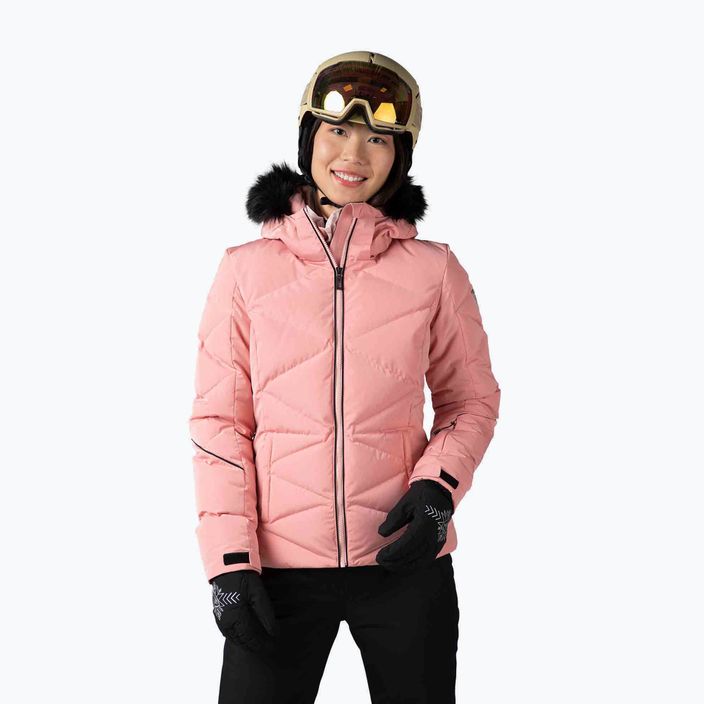 Жіноча лижна куртка Rossignol Staci пастельно-рожева