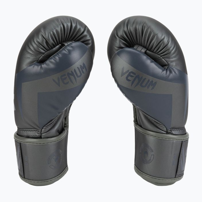 Рукавиці боксерські чоловічі Venum Elite сірі VENUM-0984 4