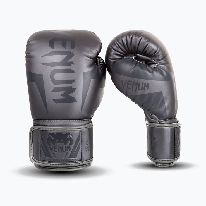 Рукавиці боксерські чоловічі Venum Elite сірі VENUM-0984 7