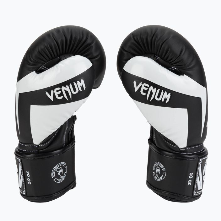Рукавиці боксерські Venum Elite чорно-білі 0984 4