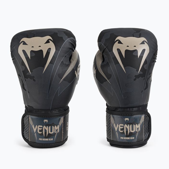 Рукавиці боксерські Venum Impact чорно-сірі VENUM-03284-497