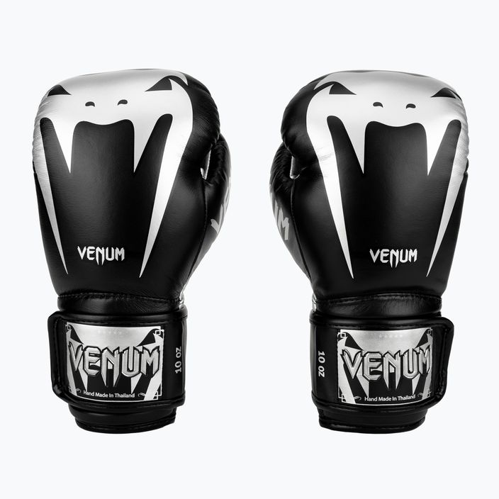 Рукавиці боксерські Venum Giant 3.0 чорно-сріблясті 2055-128