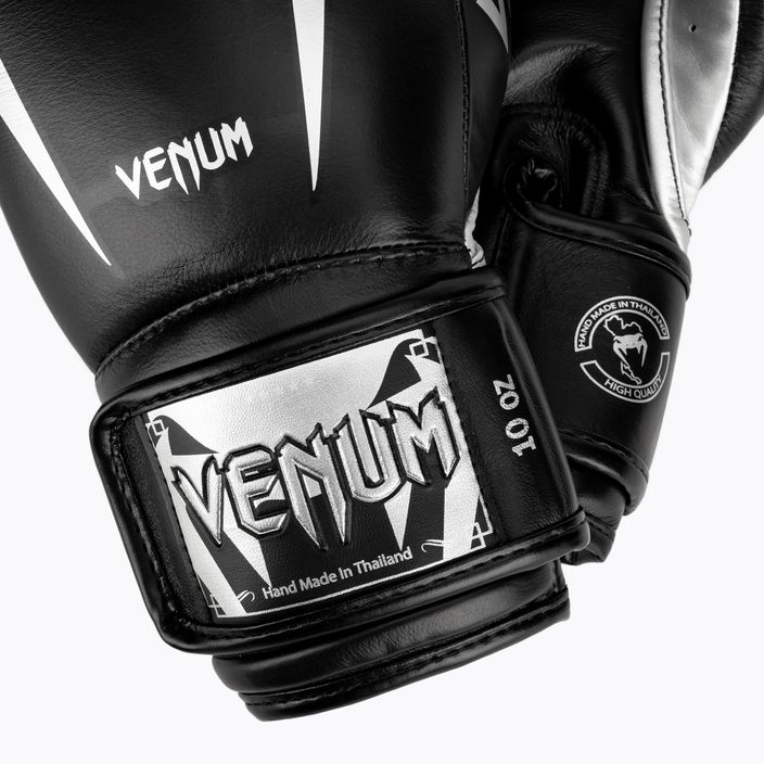 Рукавиці боксерські Venum Giant 3.0 чорно-сріблясті 2055-128 5