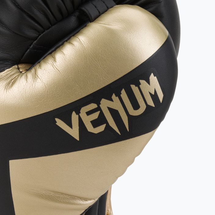 Рукавиці боксерські чоловічі Venum Elite чорно-золоті VENUM-1392 6