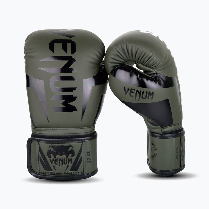 Рукавиці боксерські чоловічі Venum Elite зелені VENUM-1392 8