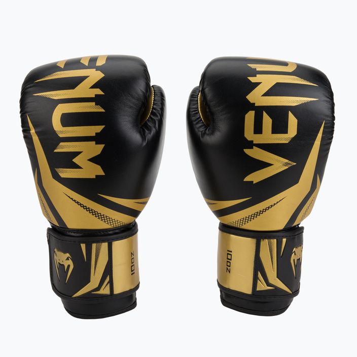Рукавиці боксерські чоловічі Venum Challenger 3.0 чорно-золоті VENUM-03525