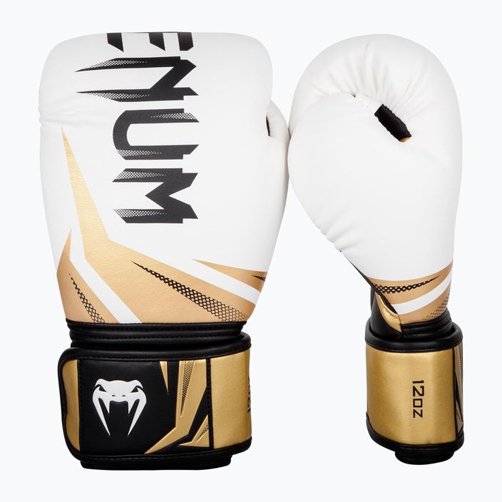 Рукавиці боксерські Venum Challenger 3.0 біло-золоті 03525-520 6