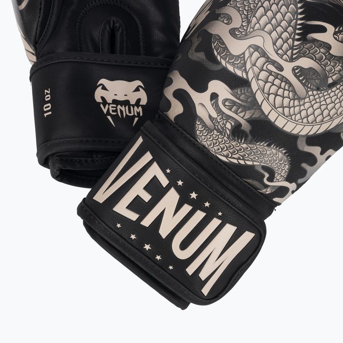 Рукавиці боксерські Venum Dragon's Flight black/sand 4