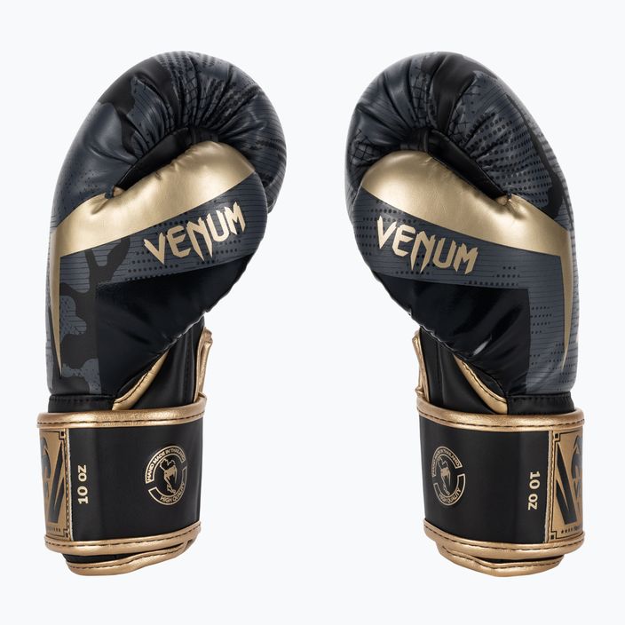 Рукавиці боксерські Venum Elite dark camo/gold 3