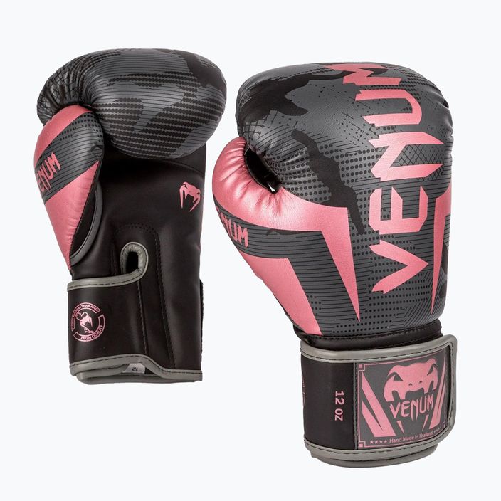 Рукавиці боксерські чоловічі Venum Elite чорно-рожеві 1392-537 6
