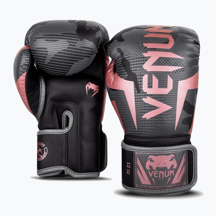 Рукавиці боксерські чоловічі Venum Elite чорно-рожеві 1392-537 8