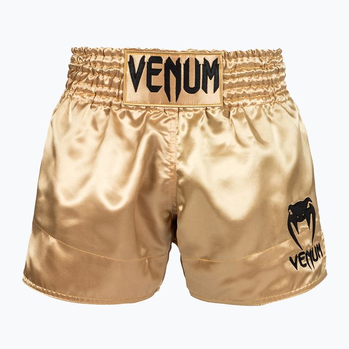 Шорти чоловічі Venum Classic Muay Thai чорно-золоті 03813-449