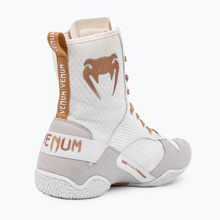 Боксерські черевики Venum Elite білі / золоті 4