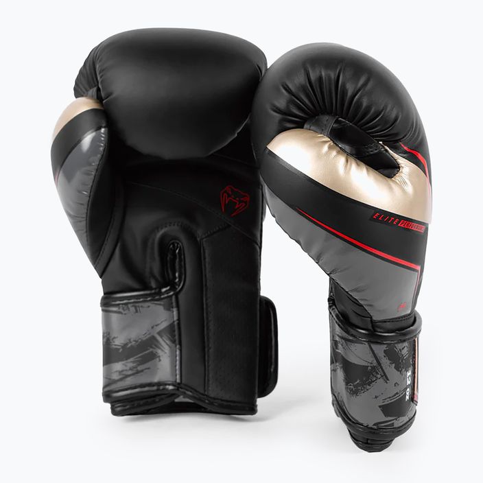 Боксерські рукавички Venum Elite Evo чорні / золоті 4