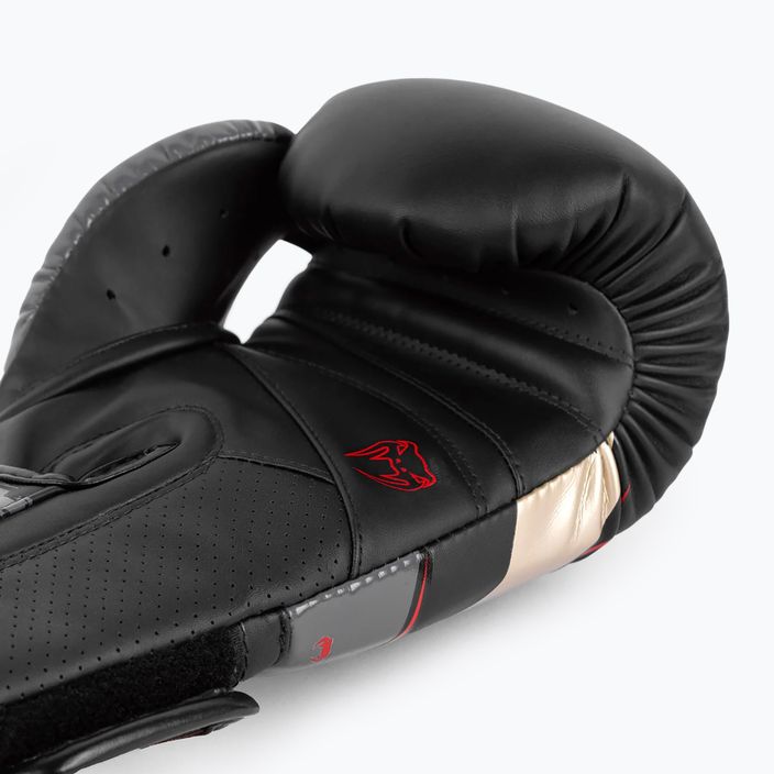 Боксерські рукавички Venum Elite Evo чорні / золоті 6