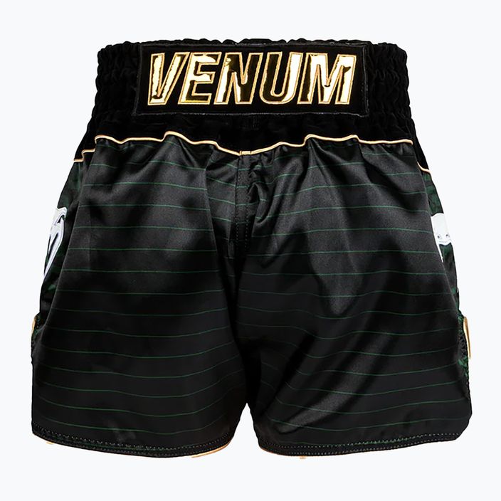 Тренувальні шорти для муай-тай Venum Attack чорні / зелені 2