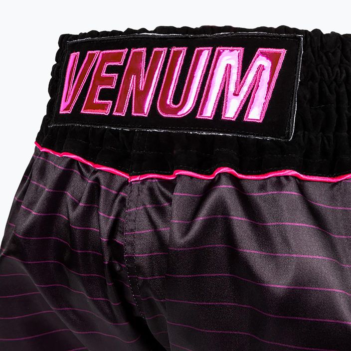 Тренувальні шорти для муай-тай Venum Attack чорні/рожеві 5