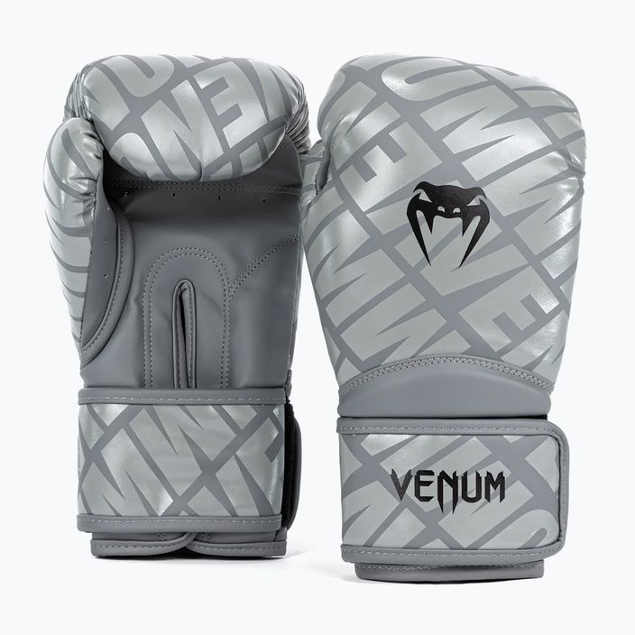 Боксерські рукавички Venum Contender 1.5 XT сірі/чорні 2