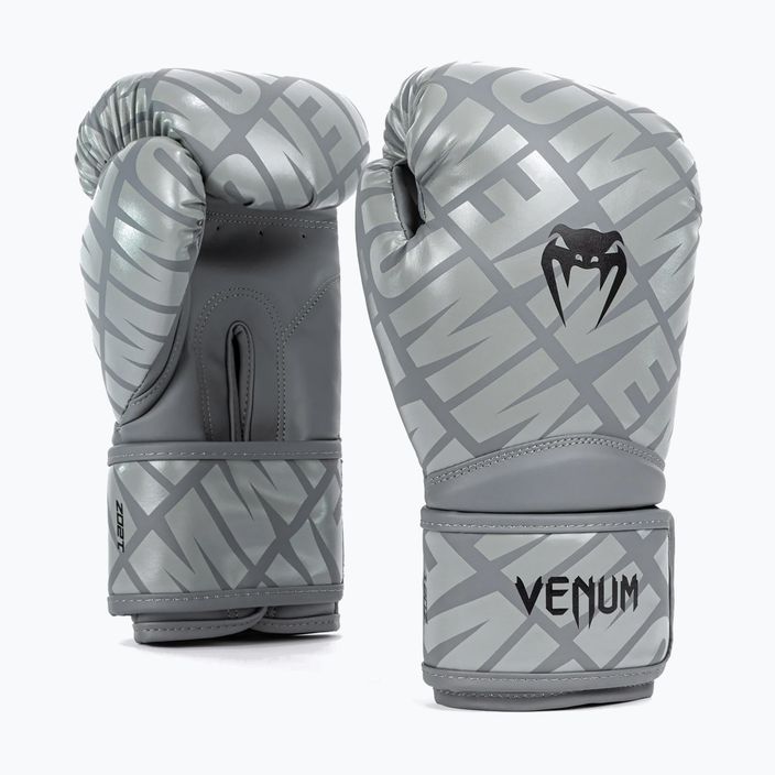 Боксерські рукавички Venum Contender 1.5 XT сірі/чорні 3