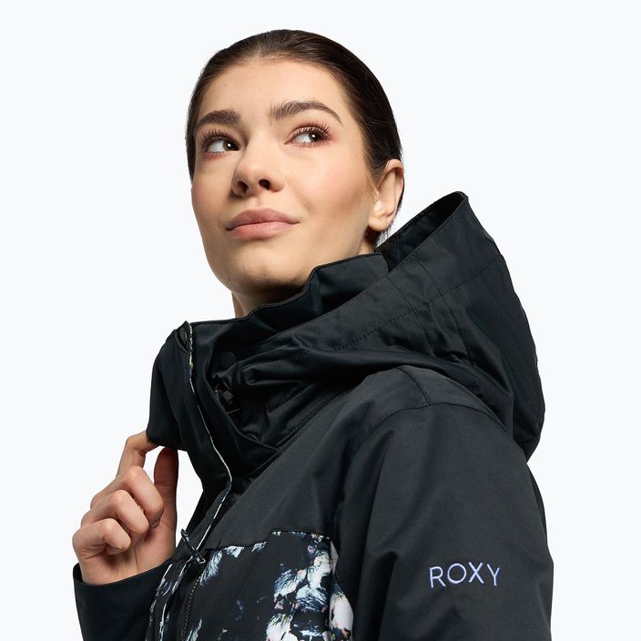 Куртка сноубордична жіноча ROXY Jetty Block true black black flowers 5