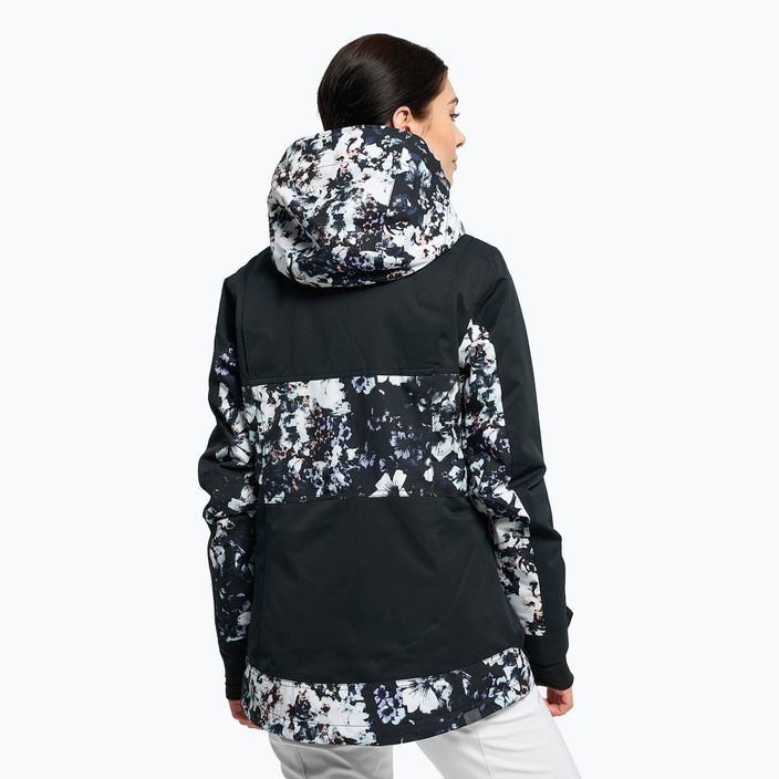 Куртка сноубордична жіноча ROXY Presence Parka true black black flowers 4