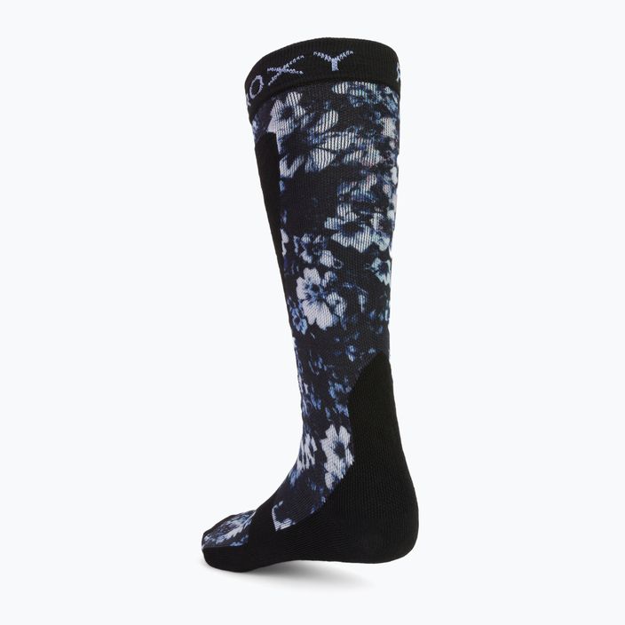 Шкарпетки сноубордичні жіночі ROXY Paloma true black black flowers 2