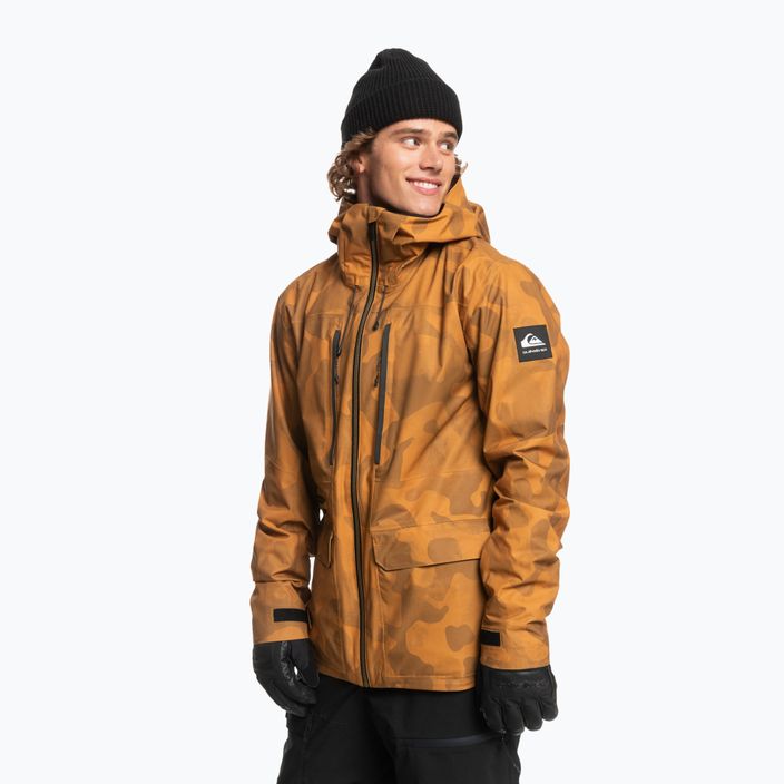 Куртка сноубордична чоловіча Quiksilver S Carlson Stretch Quest buckthorn brown fade out camo 6